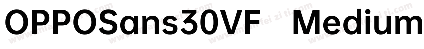 OPPOSans30VF Medium字体转换